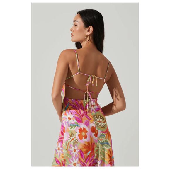 ASTR The Label Gabriella Midi Dress Multicolor Size L - Picture 4 of 10